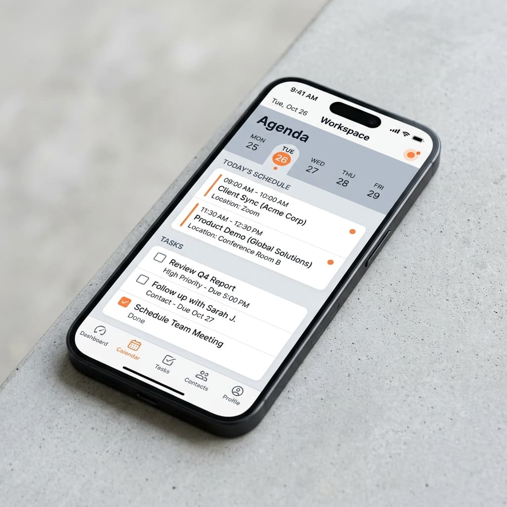 Lawyer Diary Mobile App Mockup